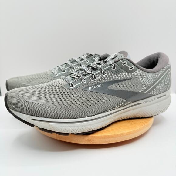 Brooks Ghost 14 Mens Size 12.5 Gray Lace-up Running Sneaker Shoes 1103691B067 - Picture 3 of 8